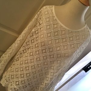 🎁 SALE! 🎁 Cream Lace Flared Sleeve Top